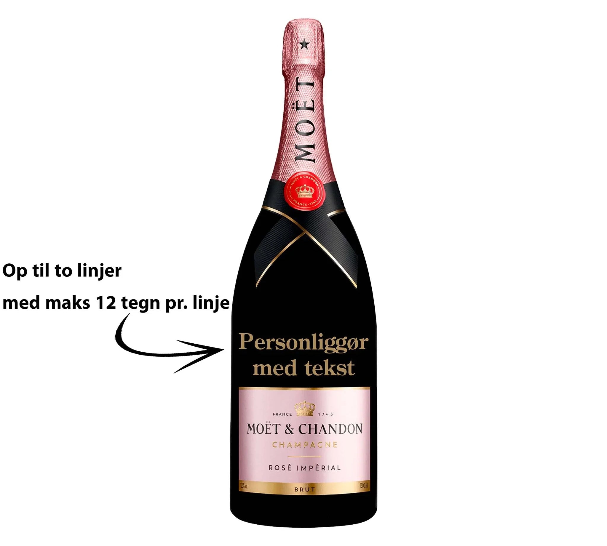 Moët & Chandon Personliggør Moët & Chandon Rose Imperial Brut NV Magnum 150 cl. - PremiumBottles