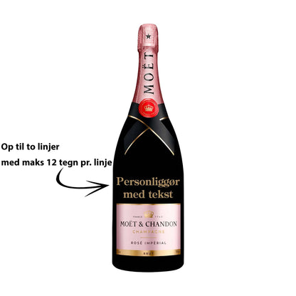 Moët &amp; Chandon Personliggør Moët &amp; Chandon Rose Imperial Brut NV Magnum 150 cl. - PremiumBottles