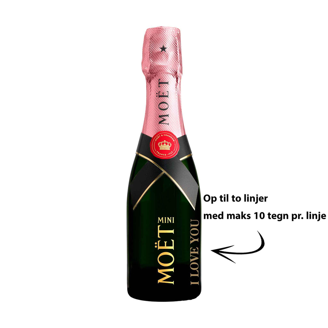 Moët &amp; Chandon Personliggør Moët &amp; Chandon Rosé MINI Brut NV 20 cl. - PremiumBottles