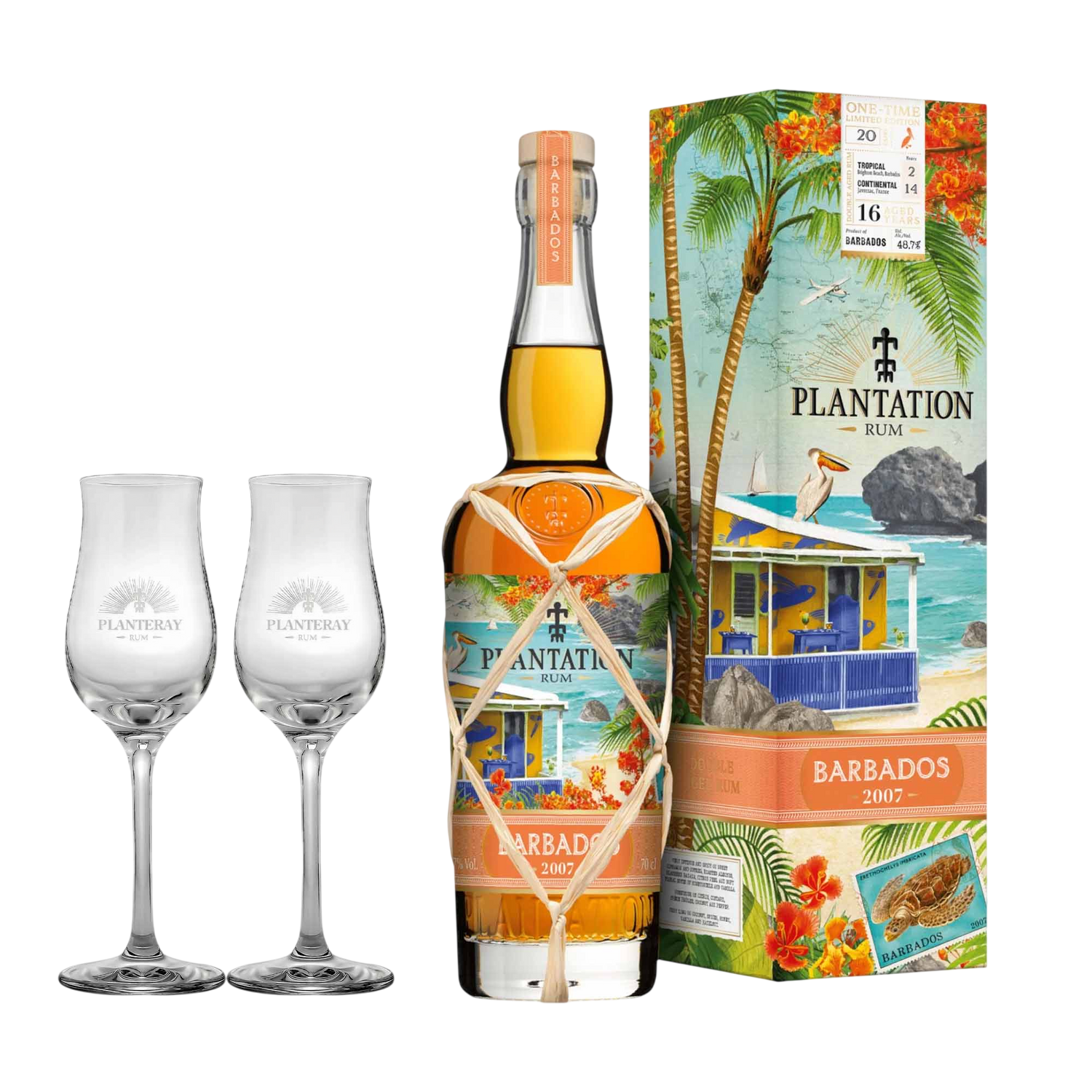 Planteray Plantation Barbados Vintage 2007 Bottled 2023 Rum, 70 cl. 48,7% med gaveæske - PremiumBottles