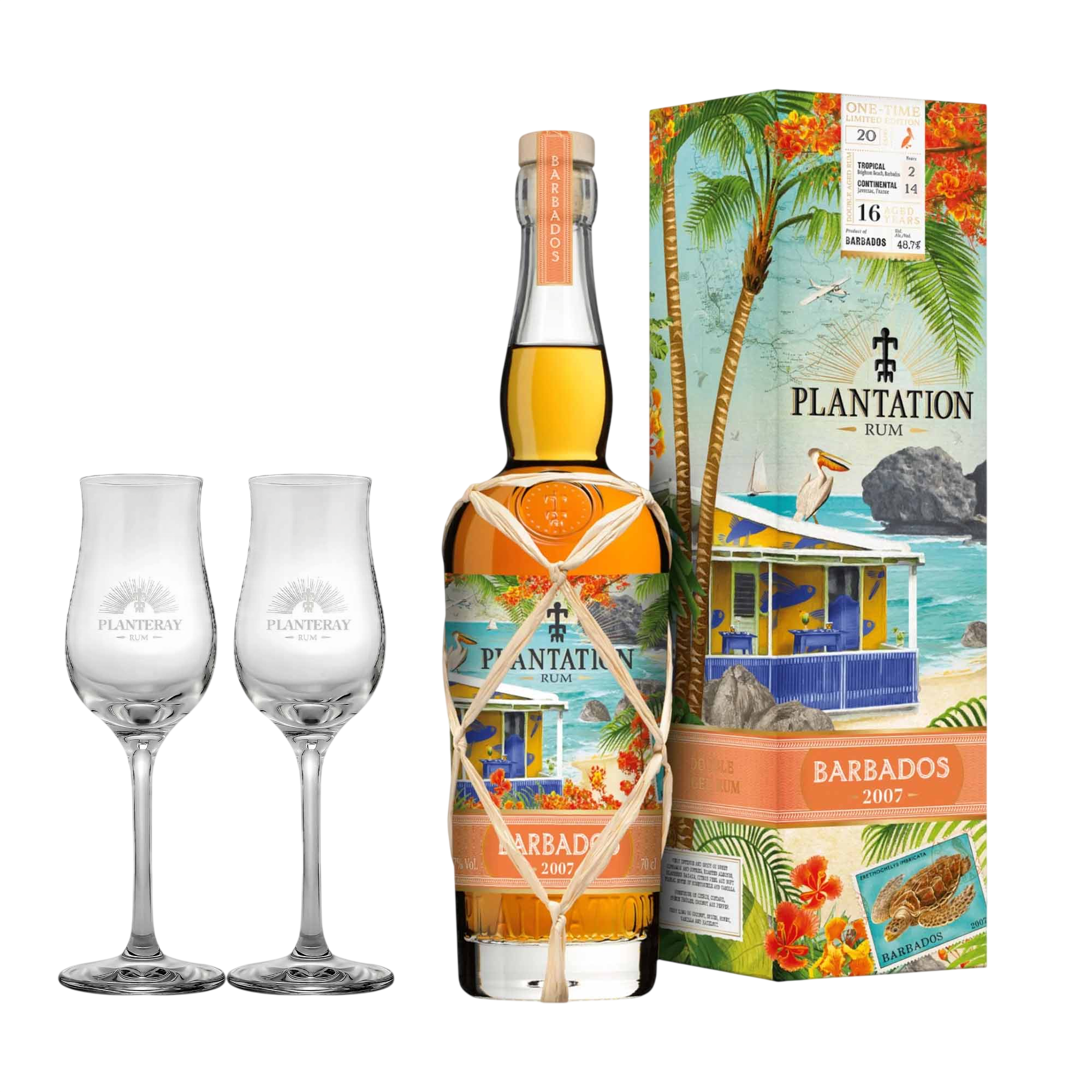 Planteray Plantation Barbados Vintage 2007 Bottled 2023 Rum, 70 cl. 48,7% med gaveæske - PremiumBottles