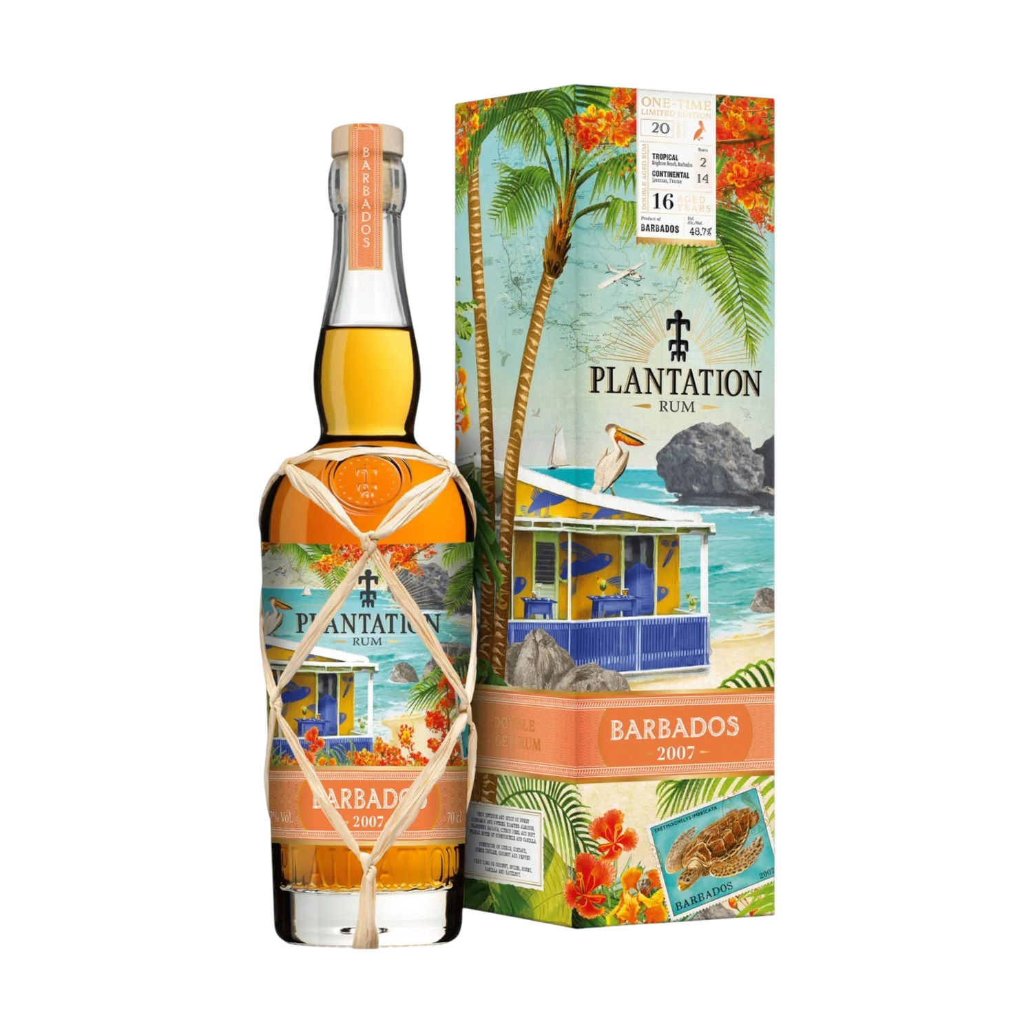 Planteray Plantation Barbados Vintage 2007 Bottled 2023 Rum, 70 cl. 48,7% med gaveæske - PremiumBottles