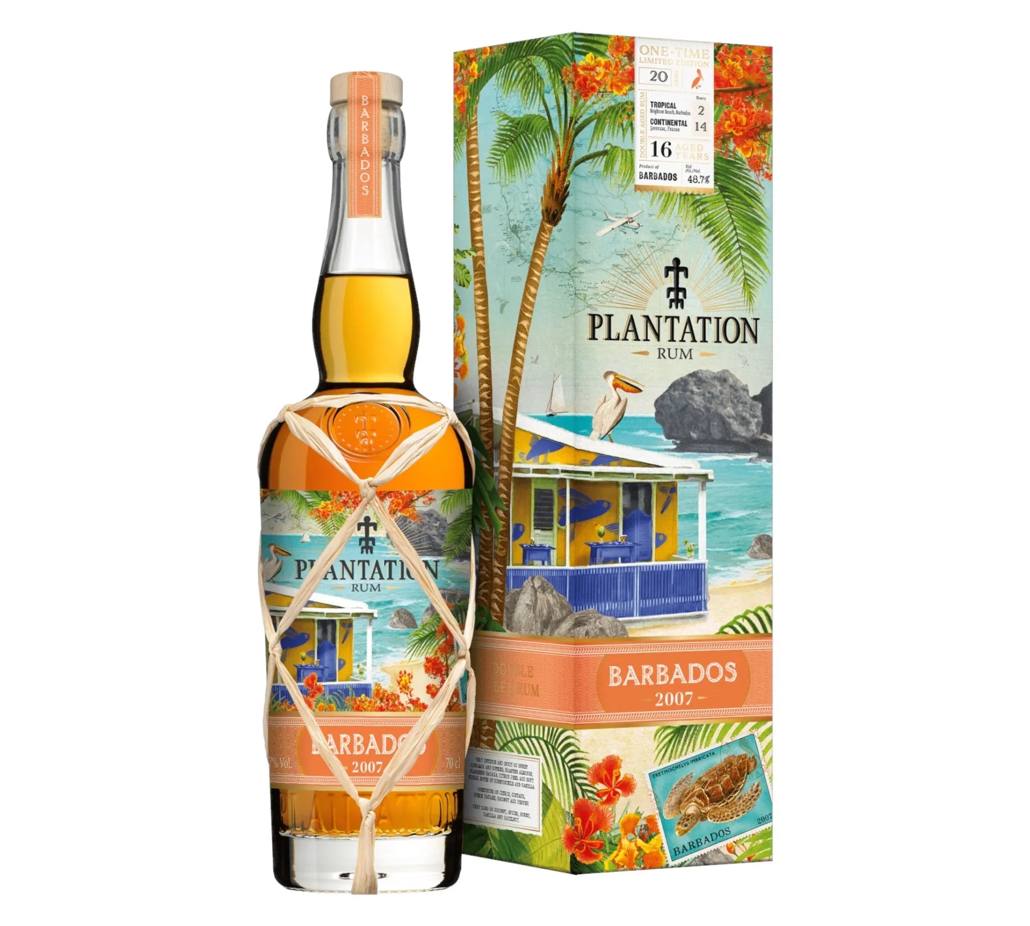 Planteray Plantation Barbados Vintage 2007 Bottled 2023 Rum, 70 cl. 48,7% med gaveæske - PremiumBottles