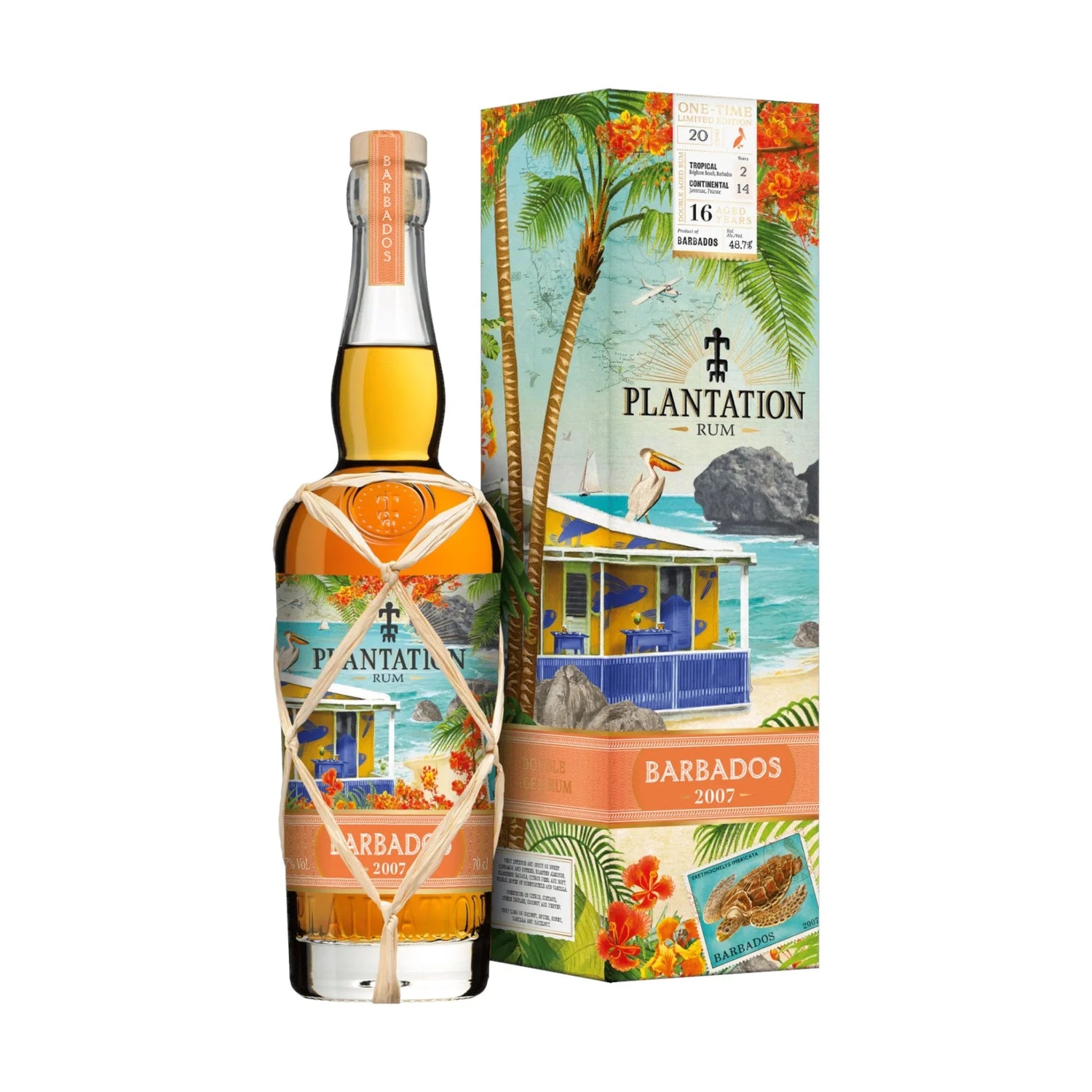 Planteray Plantation Barbados Vintage 2007 Bottled 2023 Rum, 70 cl. 48,7% med gaveæske - PremiumBottles