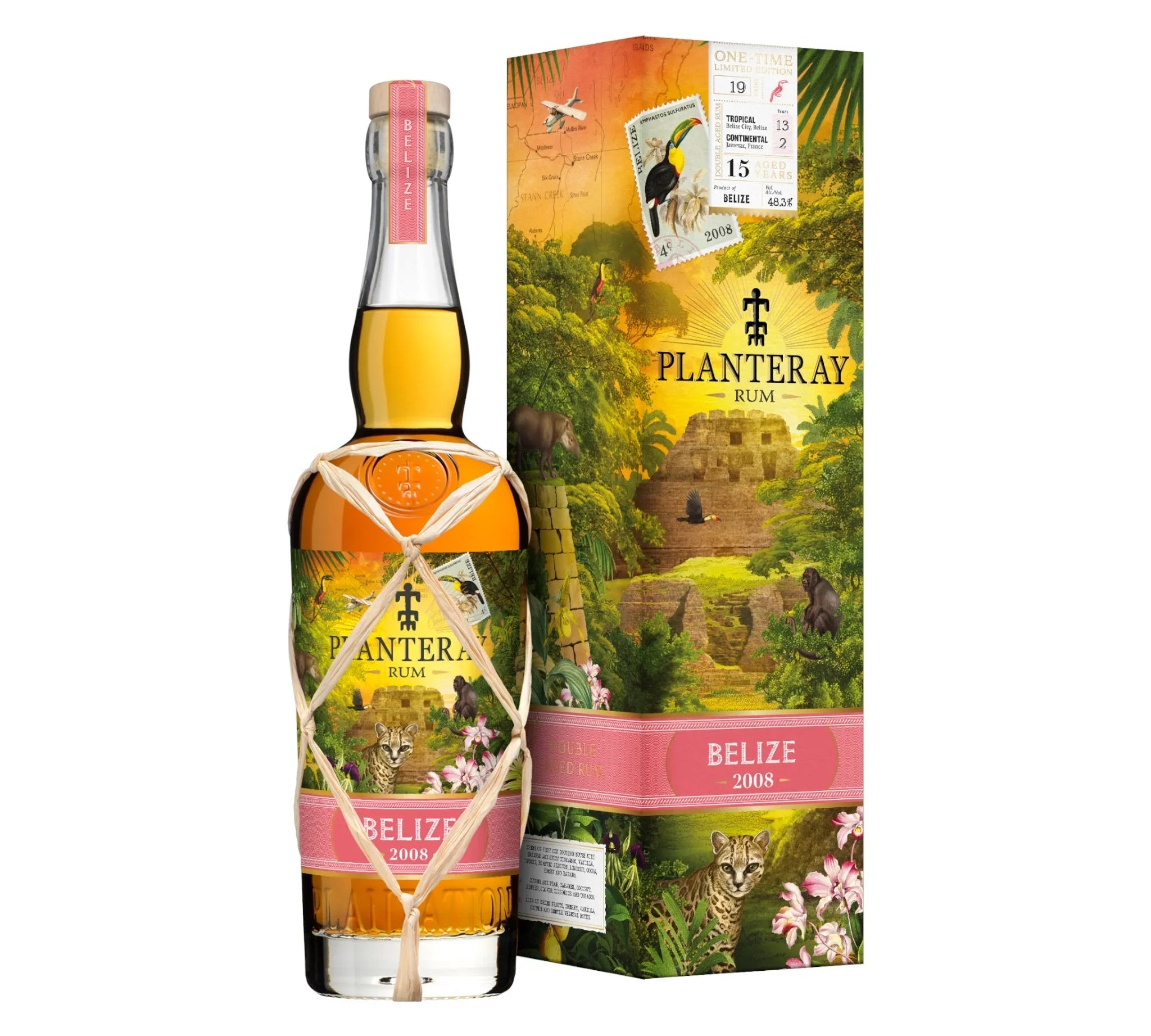 Planteray Planteray Belize Vintage 2008 Bottled 2023 Rum, 70 cl. 48,3% med gaveæske - PremiumBottles