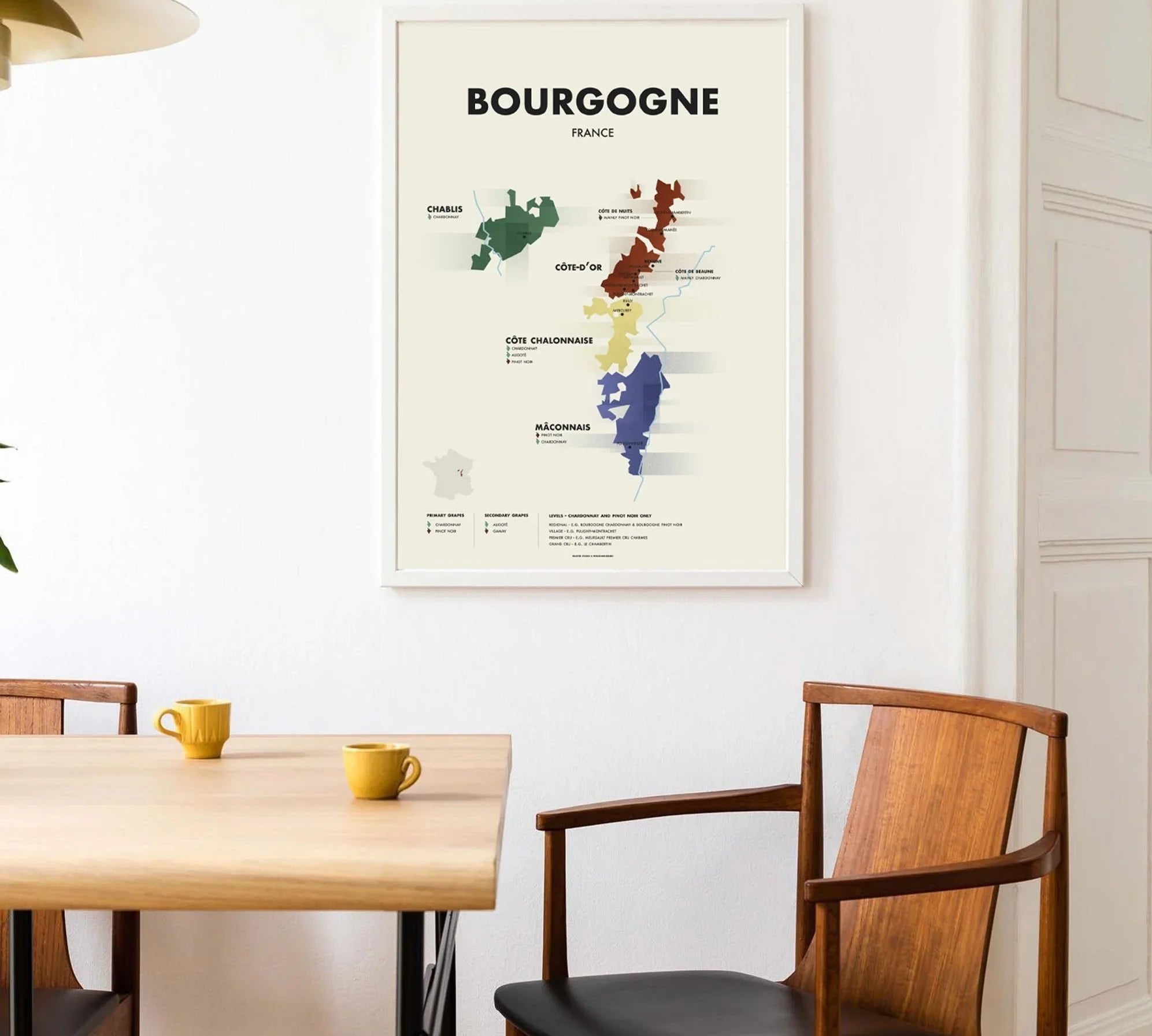 Rasmus Palsgård Art by Feinschmeckeren: Bourgogne Plakat 50x70 cm. - PremiumBottles