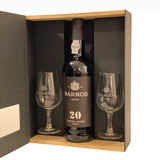 Barros 20 Years Tawny Port Gaveæske med 2 glas